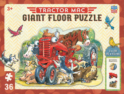 Puzzle Masterpieces:   36 Piece Shaped Floor Tractor Mac