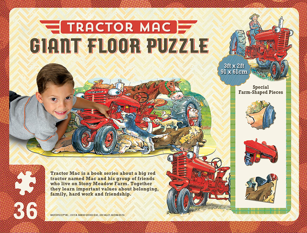 Puzzle Masterpieces:   36 Piece Shaped Floor Tractor Mac