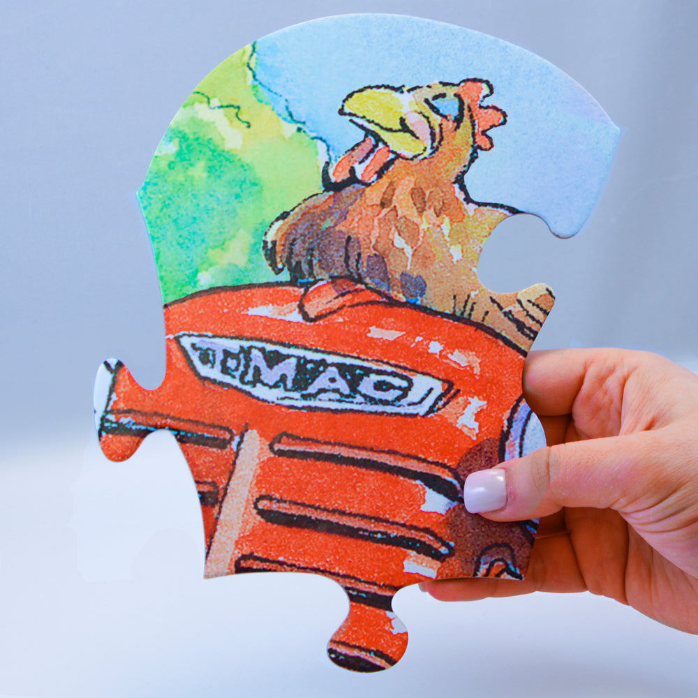 Puzzle Masterpieces:   36 Piece Shaped Floor Tractor Mac