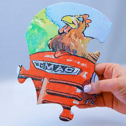 Puzzle Masterpieces:   36 Piece Shaped Floor Tractor Mac