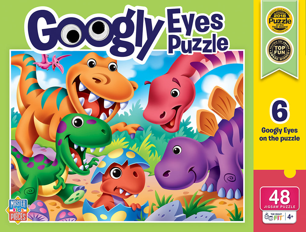 Puzzle Masterpieces:   48 Piece Googly Eyes - Dinosaurs