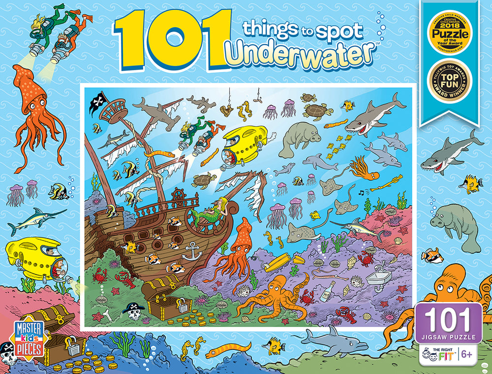 Puzzle Masterpieces:  101 Piece 101 Things to Spot - Underwater