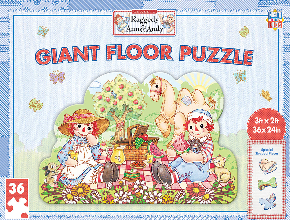 Puzzle Masterpieces:   36 Piece Shaped Floor Raggedy Ann & Andy