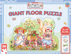 Puzzle Masterpieces:   36 Piece Shaped Floor Raggedy Ann & Andy