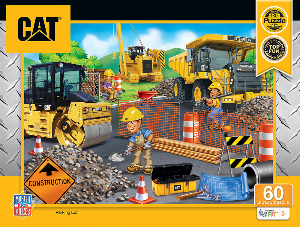 Puzzle Masterpieces:   60 Piece Caterpillar - Parking Lot