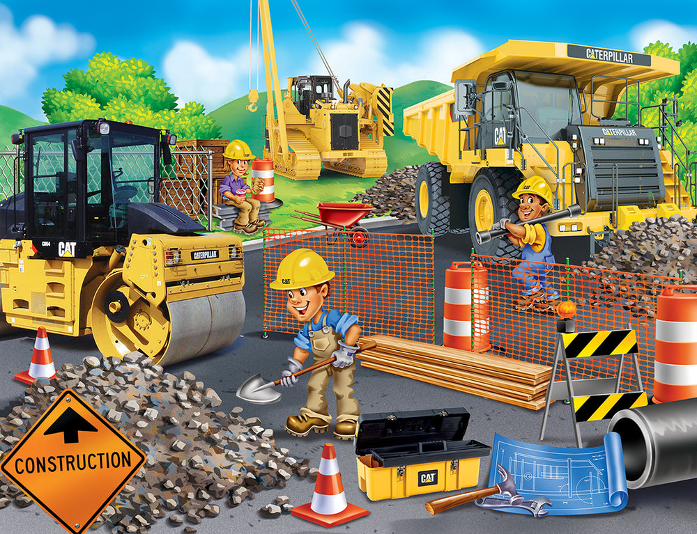 Puzzle Masterpieces:   60 Piece Caterpillar - Parking Lot