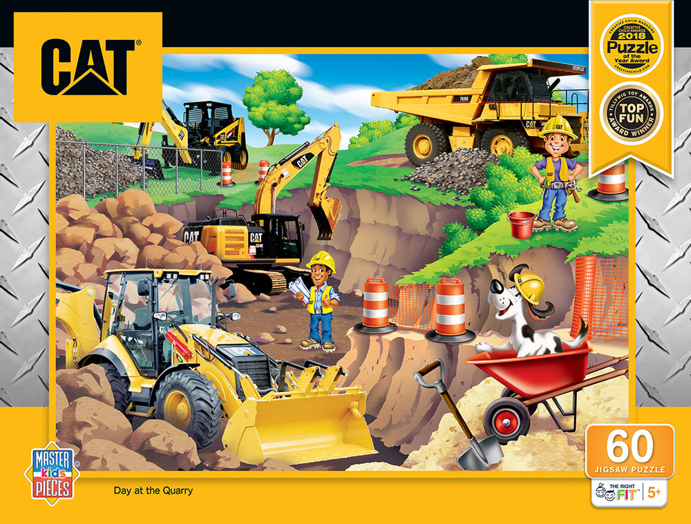 Puzzle Masterpieces:   60 Piece Caterpillar - Day at the Quarry