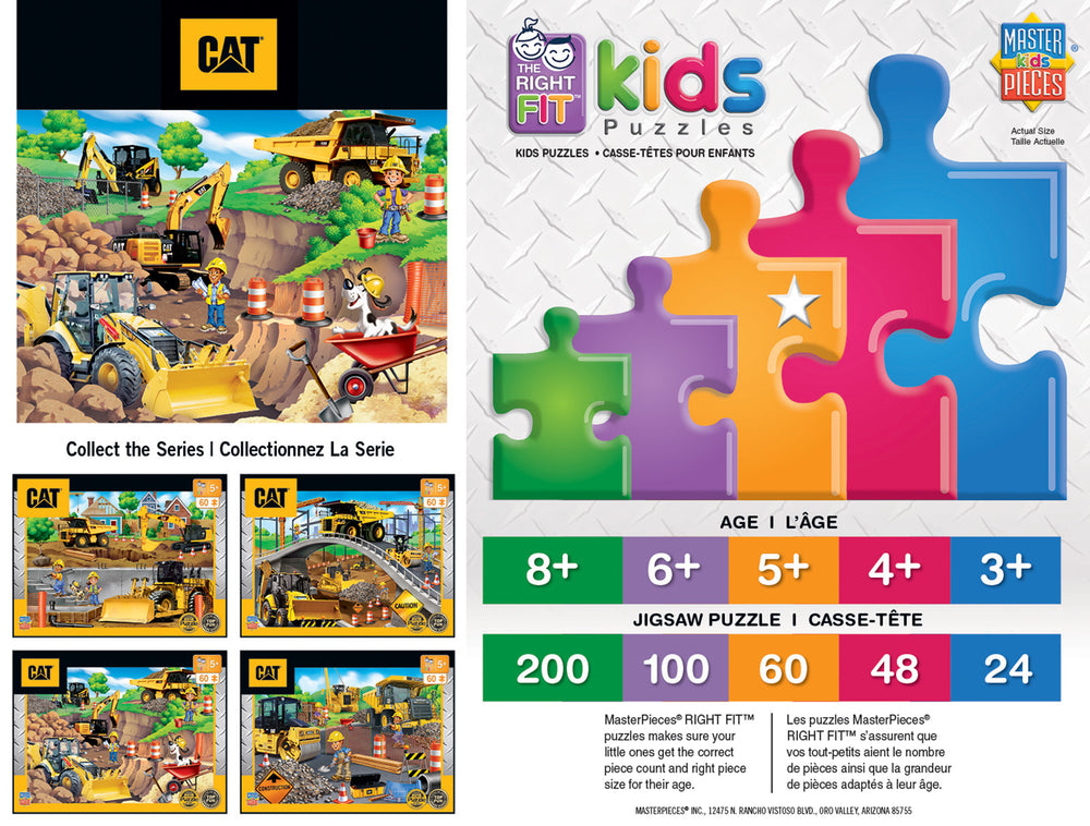 Puzzle Masterpieces:   60 Piece Caterpillar - Day at the Quarry