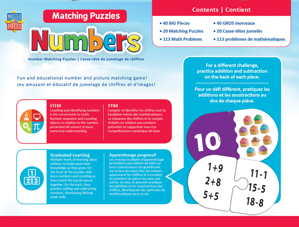 Puzzle Masterpieces: Educational - Numbers Matching Puzzle