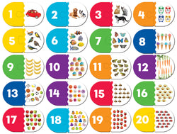 Puzzle Masterpieces: Educational - Numbers Matching Puzzle