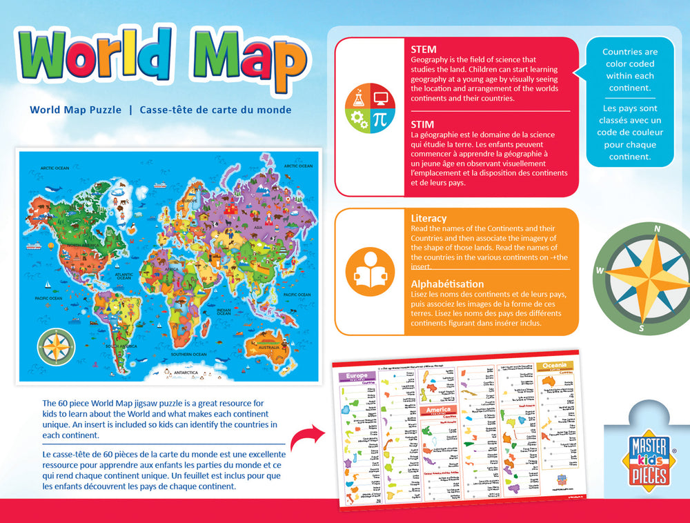 Puzzle Masterpieces: Educational - World Map