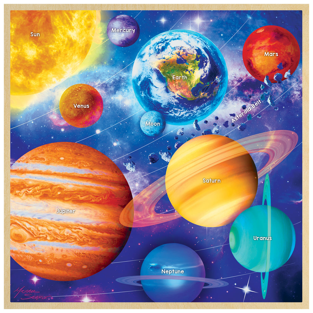 Puzzle Masterpieces:   48 Piece Wood Fun Facts - Solar System