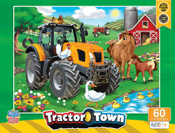 Puzzle Masterpieces:   60 Piece Tractor Town - Farmer Miller's Pond