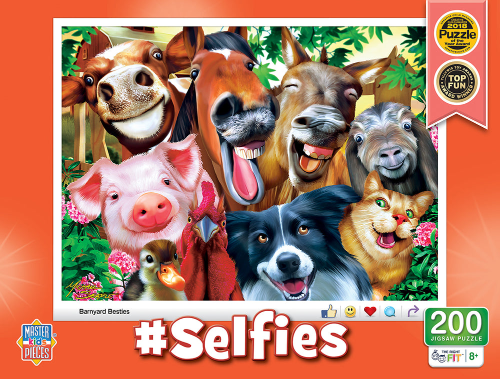 Puzzle Masterpieces:  200 Piece Selfies - Barnyard Besties