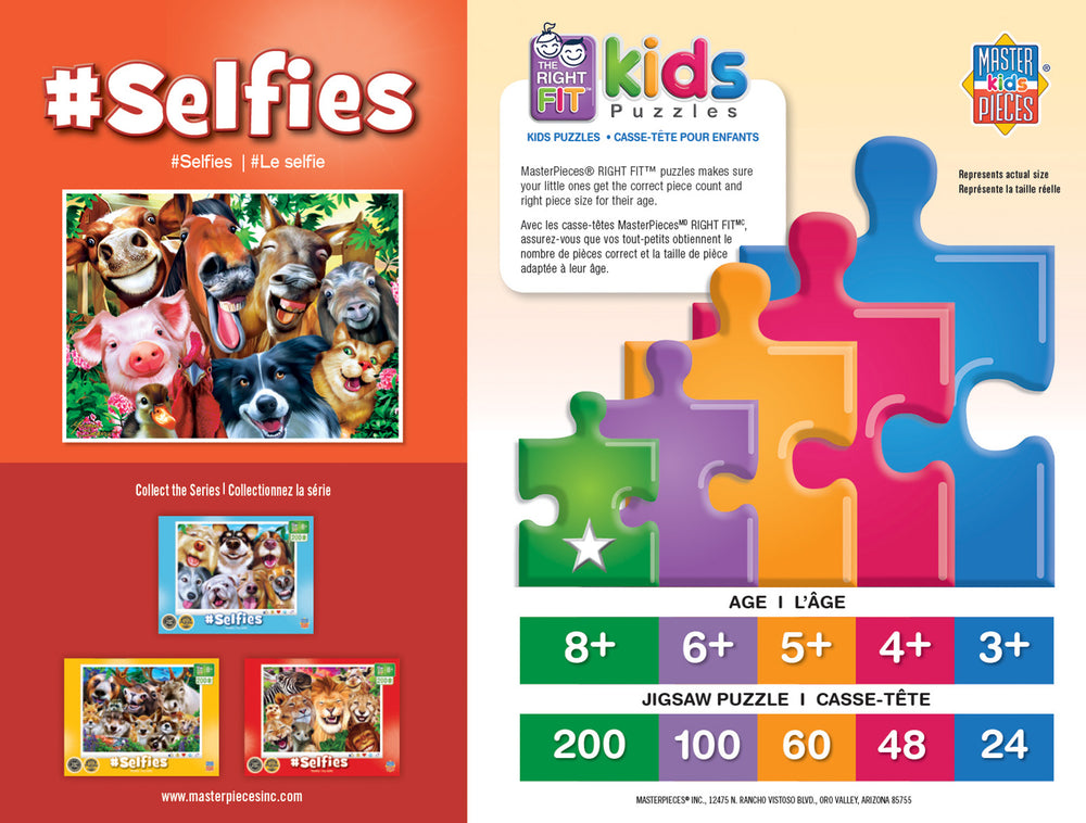 Puzzle Masterpieces:  200 Piece Selfies - Barnyard Besties