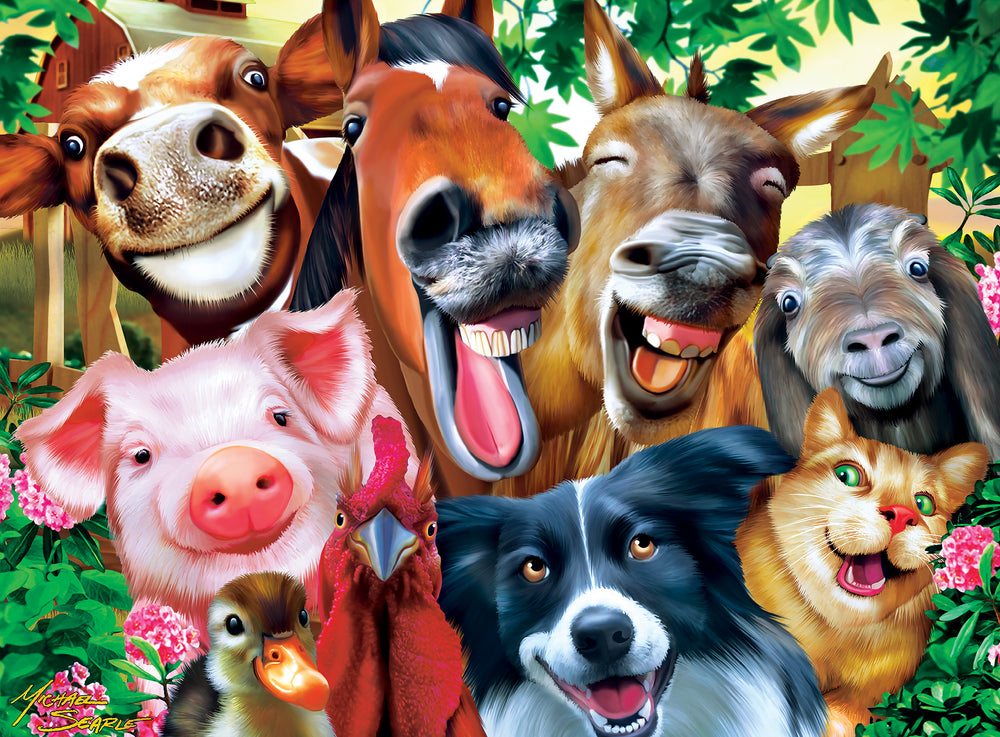 Puzzle Masterpieces:  200 Piece Selfies - Barnyard Besties
