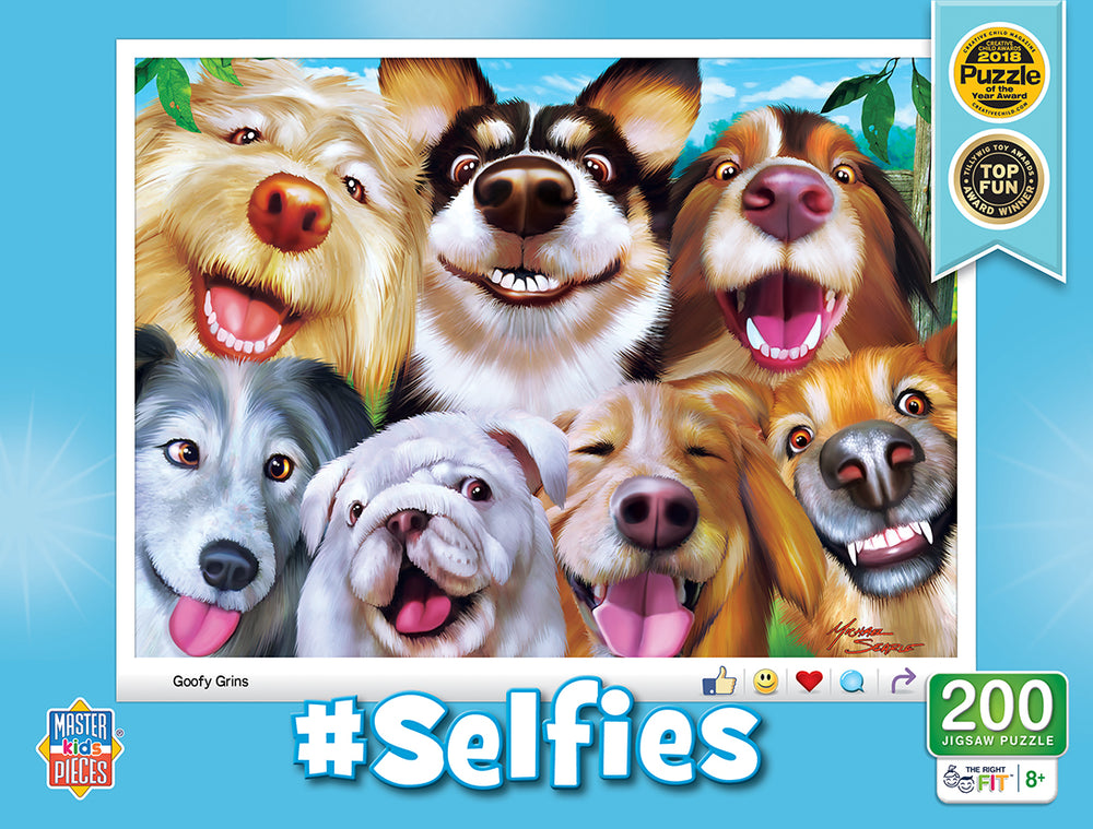 Puzzle Masterpieces:  200 Piece Selfies - Goofy Grins