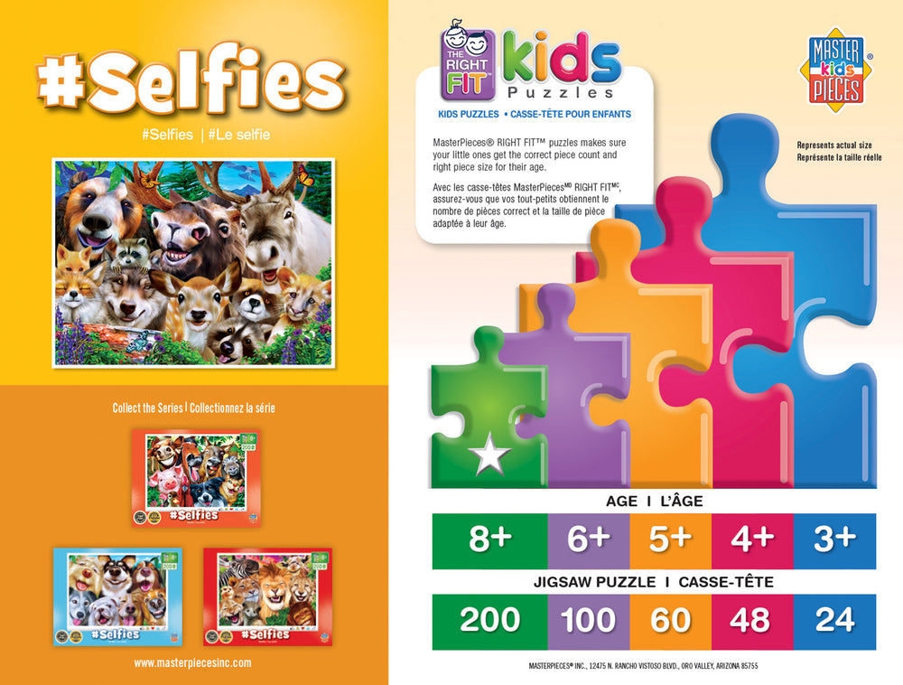 Puzzle Masterpieces:  200 Piece Selfies - Woodland Wackiness