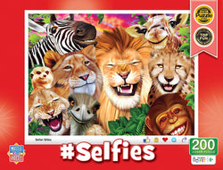 Puzzle Masterpieces:  200 Piece Selfies - Safari Sillies