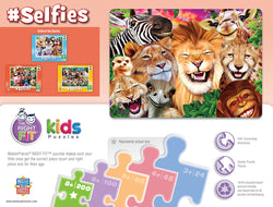 Puzzle Masterpieces:  200 Piece Selfies - Safari Sillies