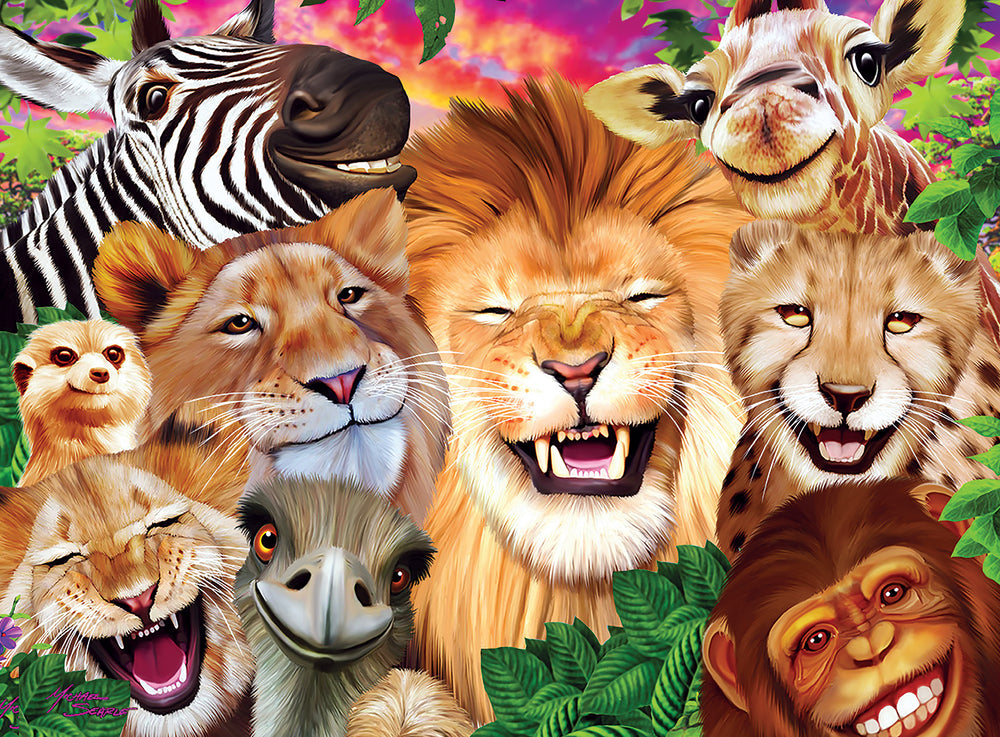 Puzzle Masterpieces:  200 Piece Selfies - Safari Sillies