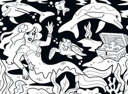 Puzzle Masterpieces:   60 Piece Velvet Coloring - Mermaid