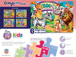 Puzzle Masterpieces:   48 Piece Googly Eyes - Zoo Animals