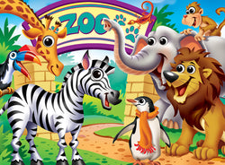 Puzzle Masterpieces:   48 Piece Googly Eyes - Zoo Animals