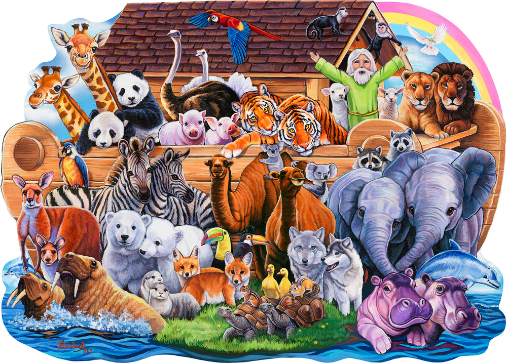 Puzzle Masterpieces:  100 Piece Noah's Ark 100pc Shaped Puzzle