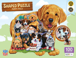 Puzzle Masterpieces:   100 Piece Shaped - Pet Buddies