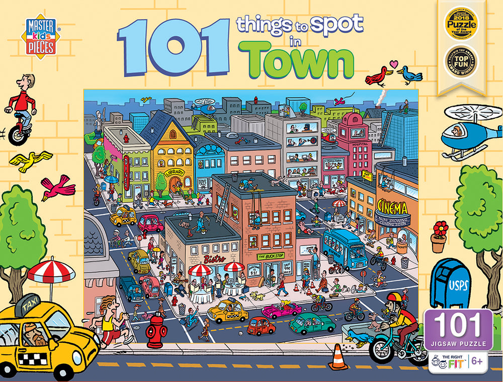 Puzzle Masterpieces:   101 Piece 101 Things to Spot - In Town