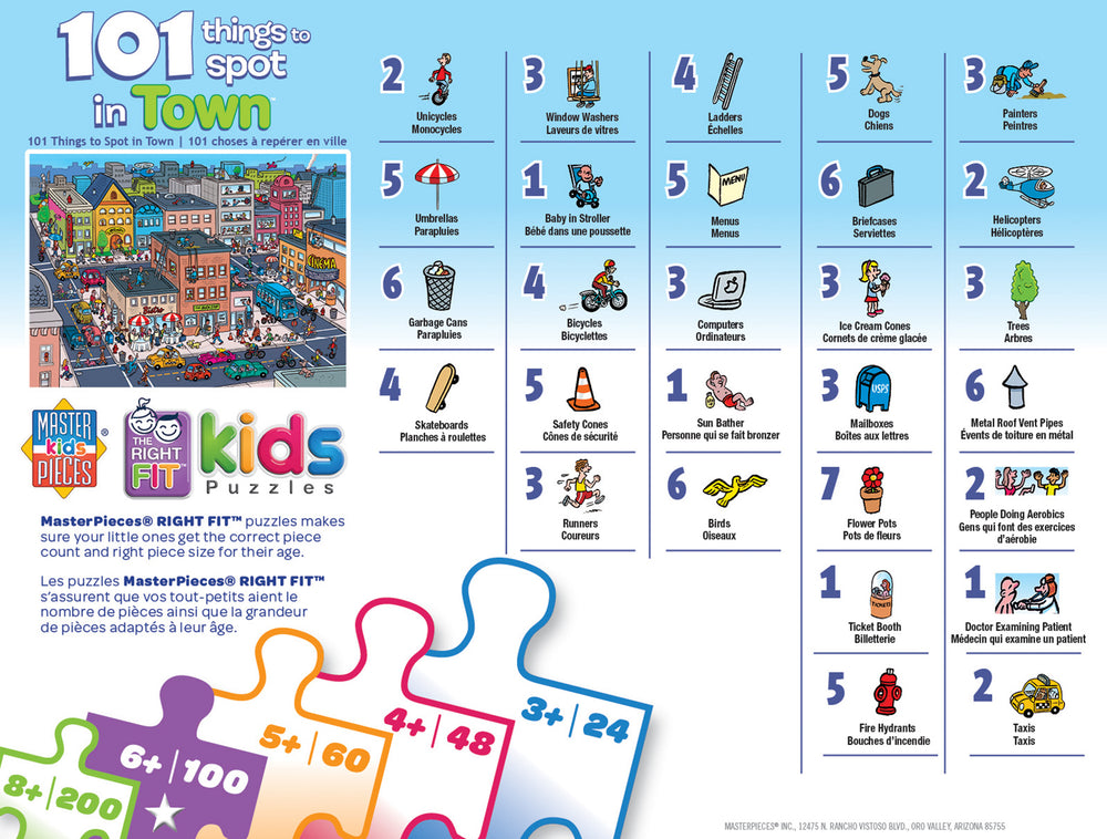 Puzzle Masterpieces:   101 Piece 101 Things to Spot - In Town