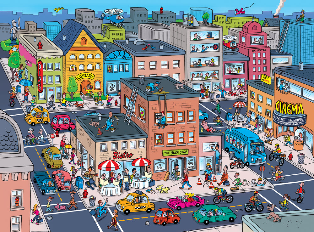 Puzzle Masterpieces:   101 Piece 101 Things to Spot - In Town