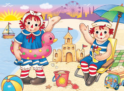 Puzzle Masterpieces:   24 Piece Raggedy Ann & Andy - Beach Fun