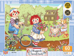 Puzzle Masterpieces:   60 Piece Raggedy Ann & Andy - Bike Ride