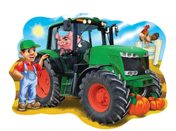 Puzzle Masterpieces:   36 Piece Shaped Floor Tractor Town