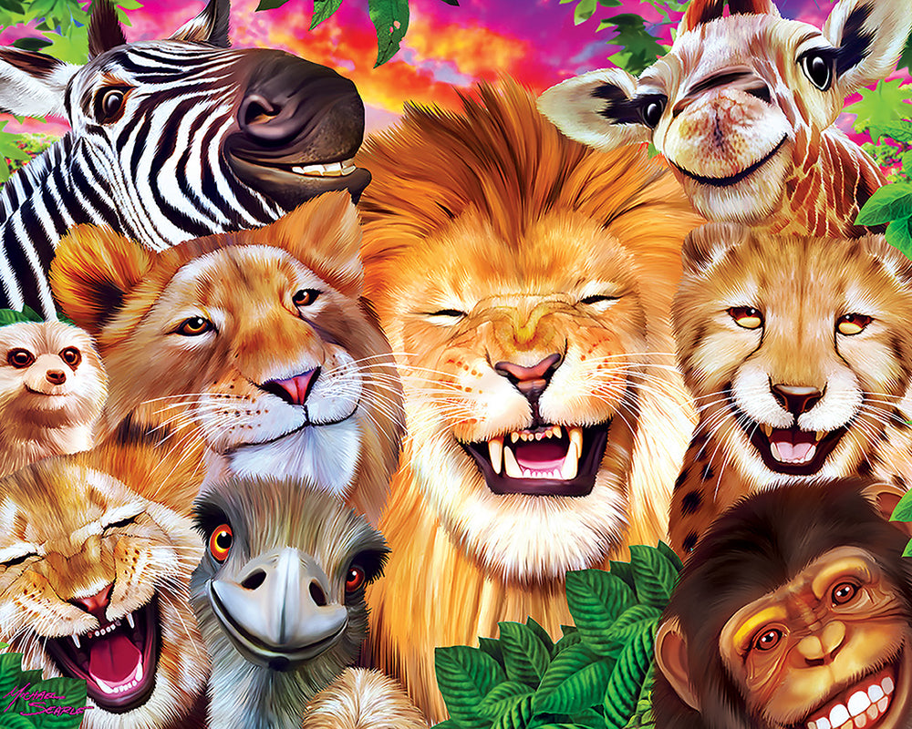 Puzzle Masterpieces:  100 Piece Selfies - 4-pack