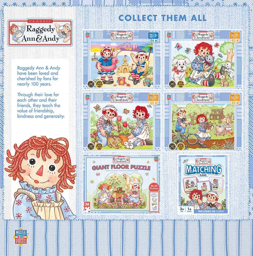 Puzzle Masterpieces:  100 Piece Raggedy Ann & Andy - 4-pack