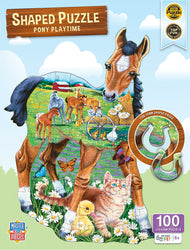 Puzzle Masterpieces:  100 Piece Pony Playtime 100pc Shaped Puzzle