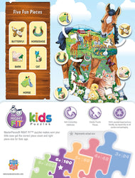Puzzle Masterpieces:  100 Piece Pony Playtime 100pc Shaped Puzzle