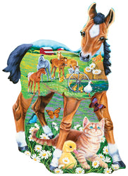 Puzzle Masterpieces:  100 Piece Pony Playtime 100pc Shaped Puzzle