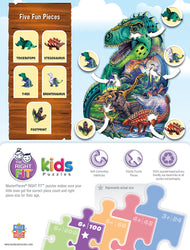 Puzzle Masterpieces:  100 Piece Shaped - Dinosaur Days