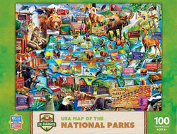 Puzzle Masterpieces:  100 Piece Jr Ranger - National Parks Map