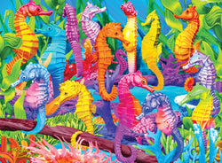 Puzzle Masterpieces:   60 Piece Glow in the Dark - Singing Seahorses