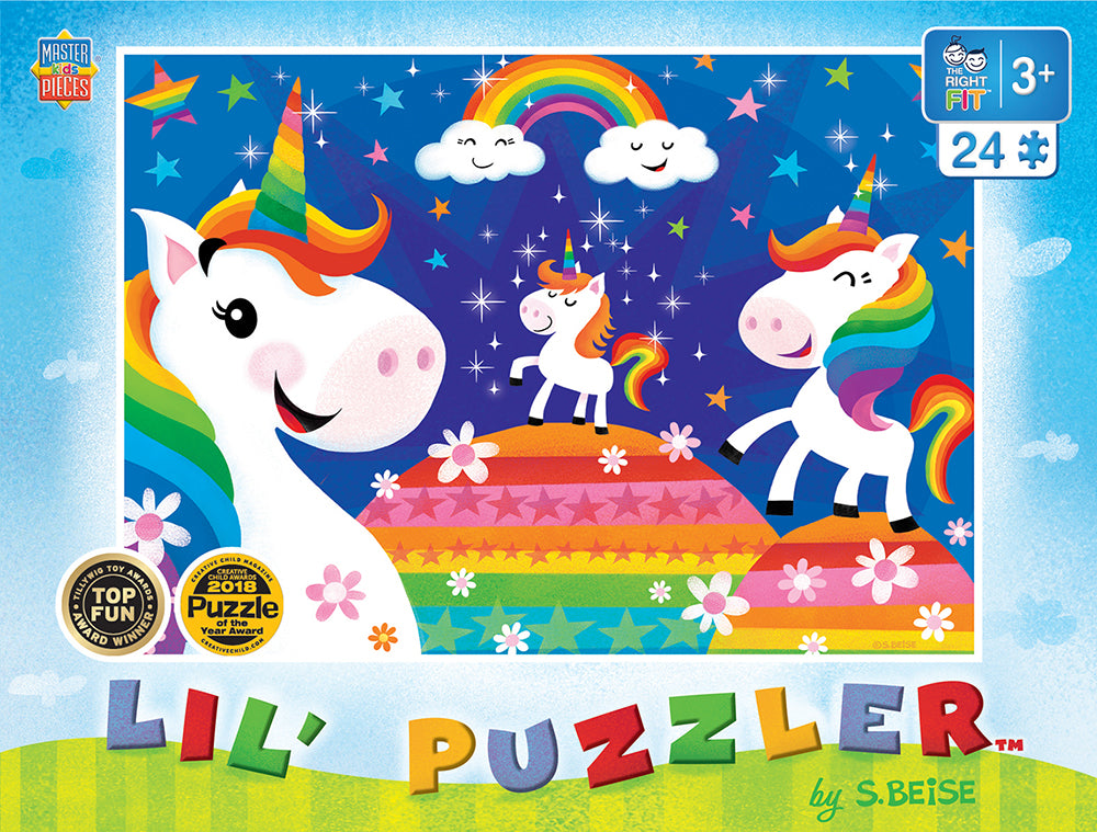 Puzzle Masterpieces:   24 Piece Lil Puzzler - Rainbow Unicorns