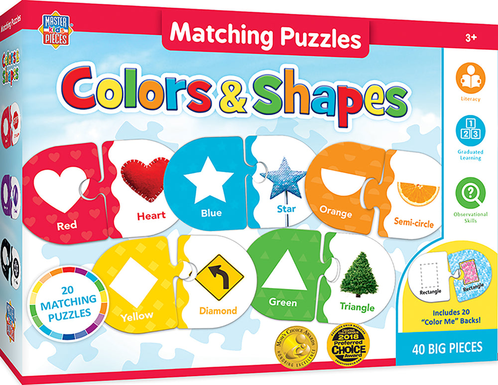 Puzzle Masterpieces: Educational - Colors & Shapes Matching Puzzle