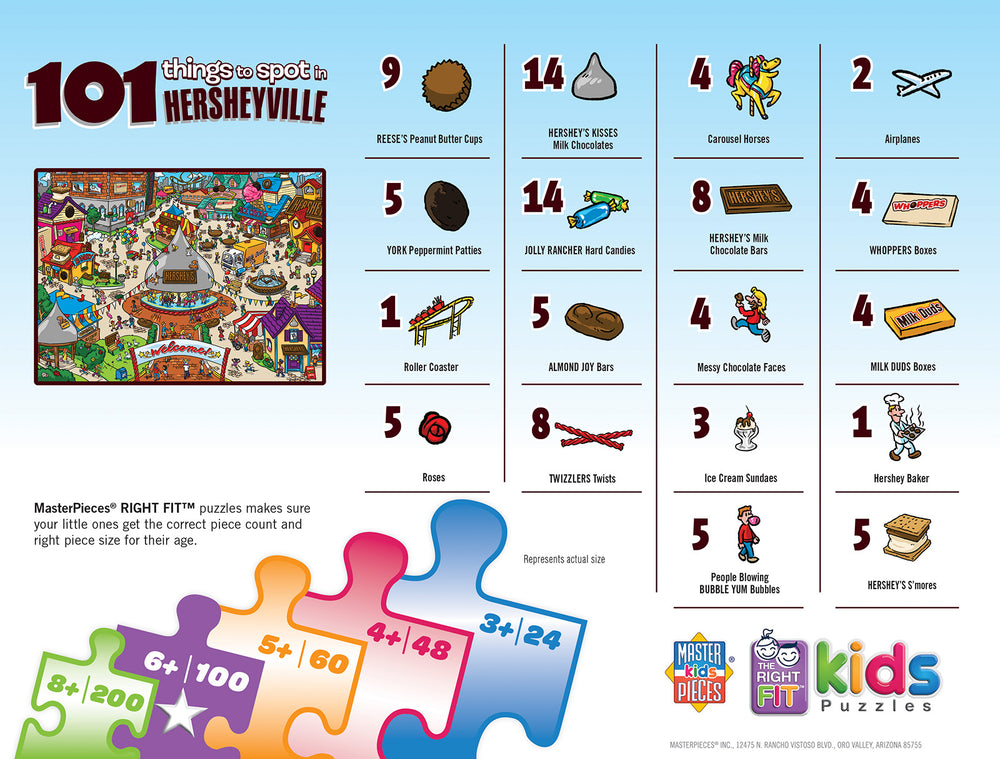 Puzzle Masterpieces:  101 Piece 101 Things to Spot - In Hersheyville