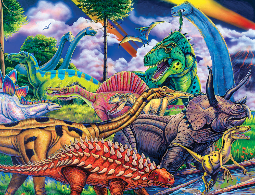 Puzzle Masterpieces:  100 Piece World of Animals - Dinosaur Friends
