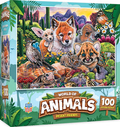 Puzzle Masterpieces:  100 Piece World of Animals - Desert Friends
