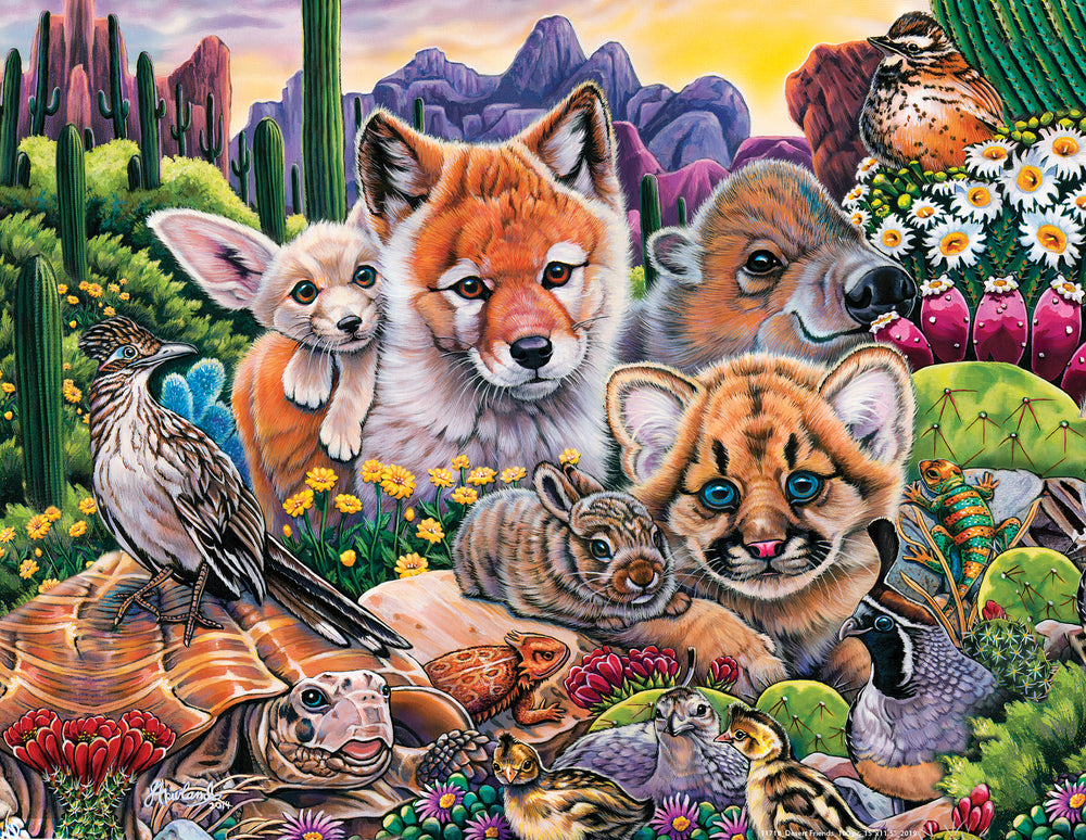 Puzzle Masterpieces:  100 Piece World of Animals - Desert Friends